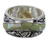 Water Wave Turquoise Opal Southwestern Genuine Sterling Silver Ring Size 8 QX82431